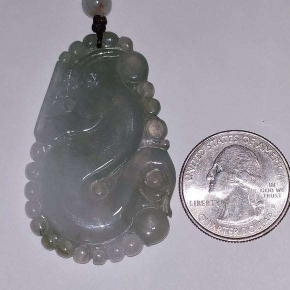 Authentic A natural burma real lucky jade pendant - Picture 4 of 5